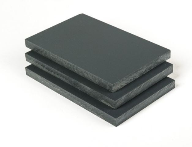 Hart PVC dunkelgrau, 2000x1000 mm