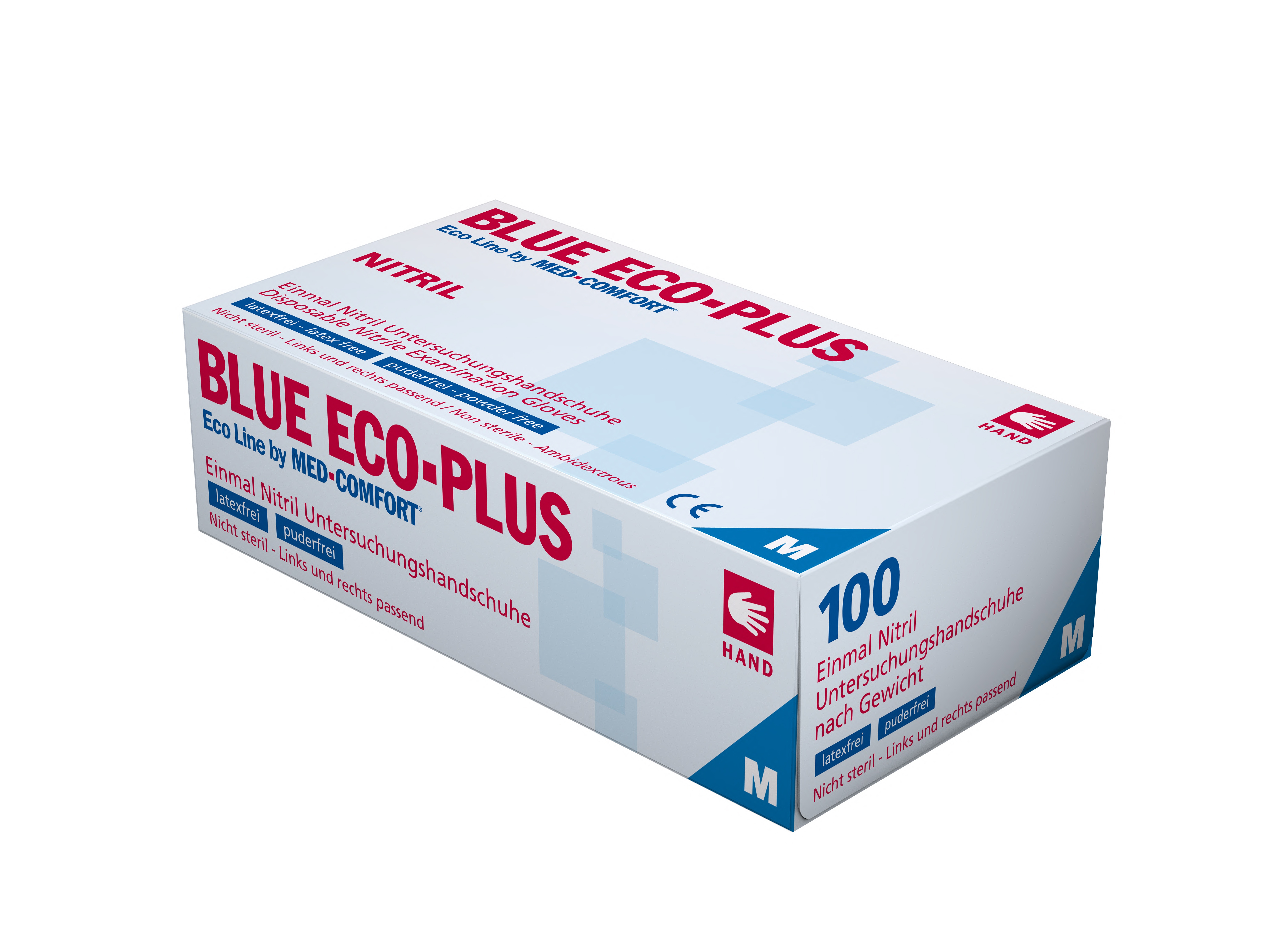 Blue Eco Plus Einweghandschuhe Nitril 1198, puderfrei
